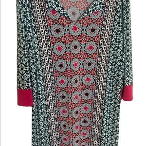 Nicole Miller Boho Print Work Dress XL